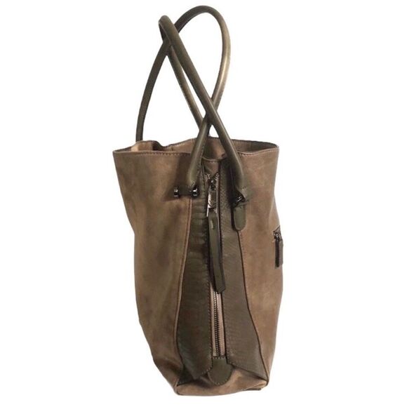 David Jones Faux Leather and Suede shoulder Bag - Picture 4 of 9